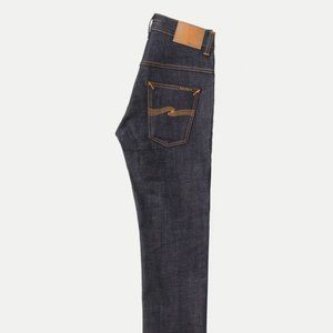 Nudie Jeans Mens 32x30 Slim “Thin Finn” - Dry Twill Indigo 